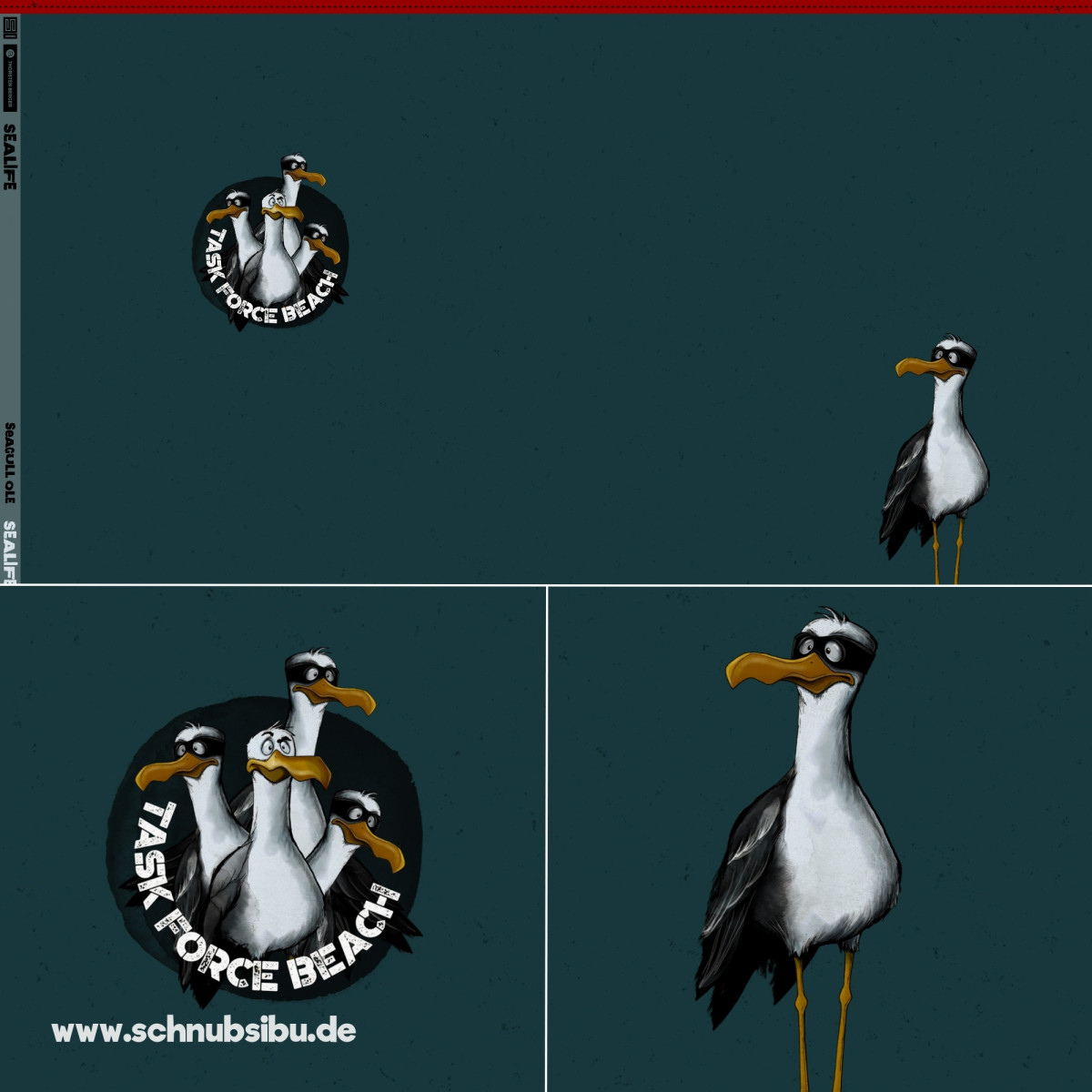 French Terry Seagull Ole Panel by Thorsten Berger